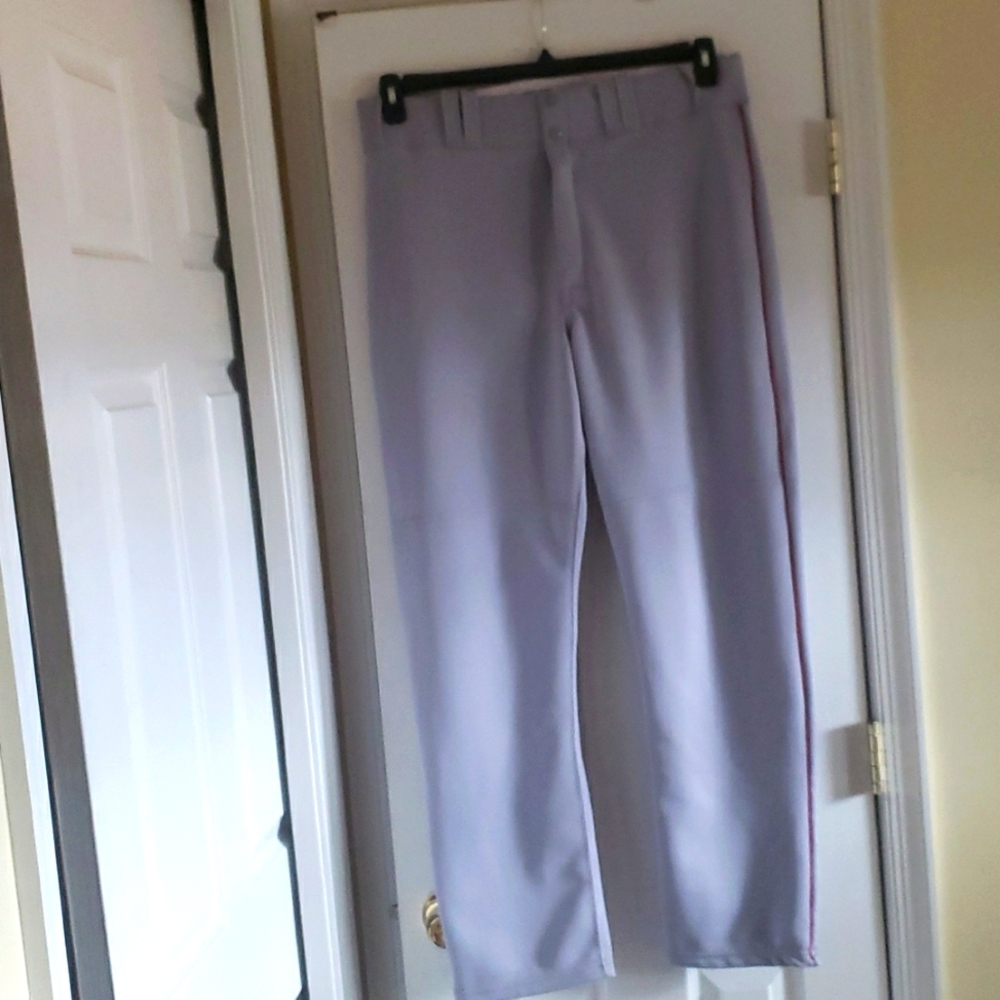 Majestic Baseball Pants mens large  red side piping Authentic New
